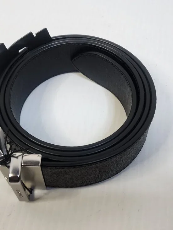 Coach Unisex Black Logo Dress Belt Adjustable Buckle Size 42 Designer New! - Picture 7 of 12